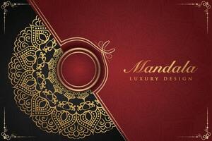 Luxurious mandala background and banner design, suitable for design templates for greeting cards vector