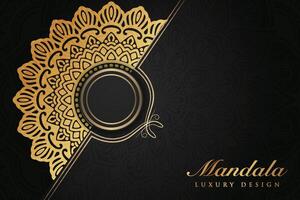 Luxurious mandala background and banner design, suitable for design templates for greeting cards vector