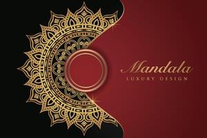 Luxurious mandala background and banner design, suitable for design templates for greeting cards vector