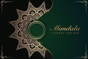 Luxurious mandala background and banner design, suitable for design templates for greeting cards vector