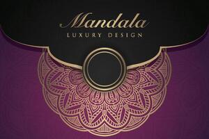 Luxurious mandala background and banner design, suitable for design templates for greeting cards vector