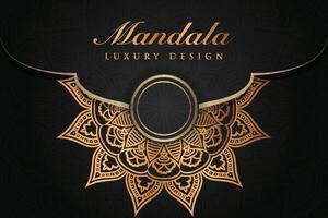 Luxurious mandala background and banner design, suitable for design templates for greeting cards vector