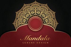 Luxurious mandala background and banner design, suitable for design templates for greeting cards vector