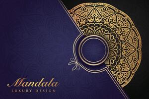 Luxurious mandala background and banner design, suitable for design templates for greeting cards vector