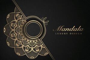 Luxurious mandala background and banner design, suitable for design templates for greeting cards vector