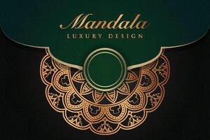 Luxurious mandala background and banner design, suitable for design templates for greeting cards vector