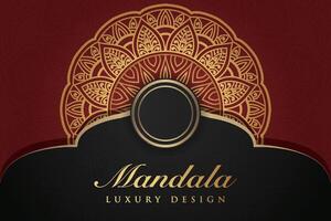 Luxurious mandala background and banner design, suitable for design templates for greeting cards vector