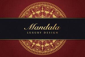 Luxurious mandala background and banner design, suitable for design templates for greeting cards vector