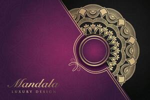 Luxurious mandala background and banner design, suitable for design templates for greeting cards vector