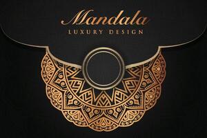 Luxurious mandala background and banner design, suitable for design templates for greeting cards vector