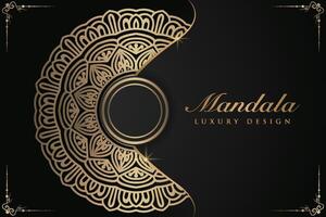 Luxurious mandala background and banner design, suitable for design templates for greeting cards vector