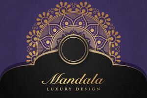 Luxurious mandala background and banner design, suitable for design templates for greeting cards vector