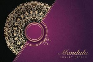 Luxurious mandala background and banner design, suitable for design templates for greeting cards vector