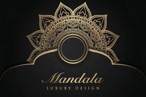 Luxurious mandala background and banner design, suitable for design templates for greeting cards vector