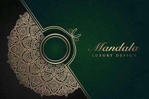 Luxurious mandala background and banner design, suitable for design templates for greeting cards vector