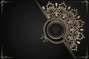 Luxurious mandala background and banner design, suitable for design templates for greeting cards vector