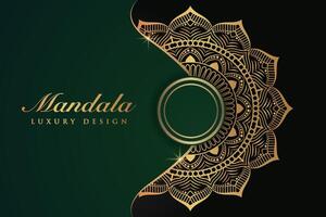 Luxurious mandala background and banner design, suitable for design templates for greeting cards vector