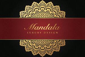 Luxurious mandala background and banner design, suitable for design templates for greeting cards vector