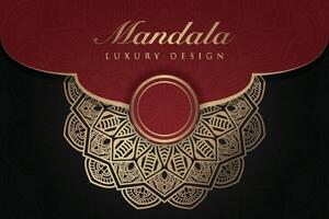 Luxurious mandala background and banner design, suitable for design templates for greeting cards vector