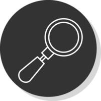 Search Line Grey Circle Icon vector