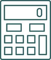 Calculator Line Gradient Round Corner Icon vector
