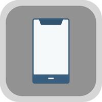 Mobile Flat Round Corner Icon vector