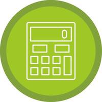 Calculator Line Multi Circle Icon vector