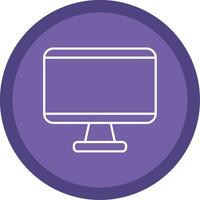 Monitor Line Multi Circle Icon vector