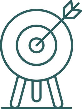 Target Line Gradient Round Corner Icon vector