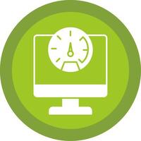 Speed Test Glyph Multi Circle Icon vector