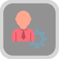 Administrator Flat Round Corner Icon vector