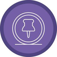 Paper Clip Line Multi Circle Icon vector