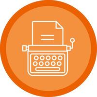 Typewriter Line Multi Circle Icon vector