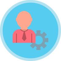 Administrator Flat Multi Circle Icon vector