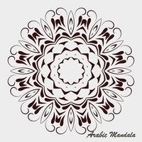 Creative black white floral Arabic mandala background template vector