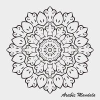 creativo negro blanco floral Arábica mandala antecedentes modelo vector