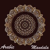 Creative golden floral arabic mandala background template vector