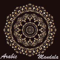 Creative golden floral arabic mandala background template vector