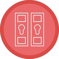 Locker Line Multi Circle Icon vector