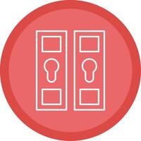 Locker Line Multi Circle Icon vector