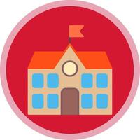 School Flat Multi Circle Icon vector