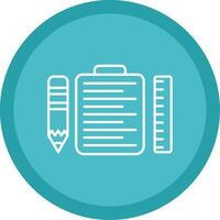 Clipboard Line Multi Circle Icon vector