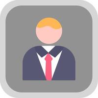 Student Flat Round Corner Icon vector