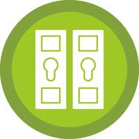 Locker Glyph Multi Circle Icon vector