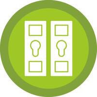 Locker Glyph Multi Circle Icon vector