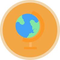 Earth Globe Flat Multi Circle Icon vector