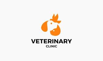 logo design combination of pet shapes with hands and leaves, pet care logo design vector