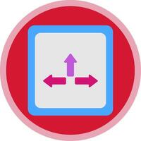 Resize Flat Multi Circle Icon vector
