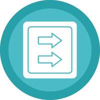 Fast Forward Glyph Multi Circle Icon vector