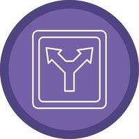Diverge Line Multi Circle Icon vector